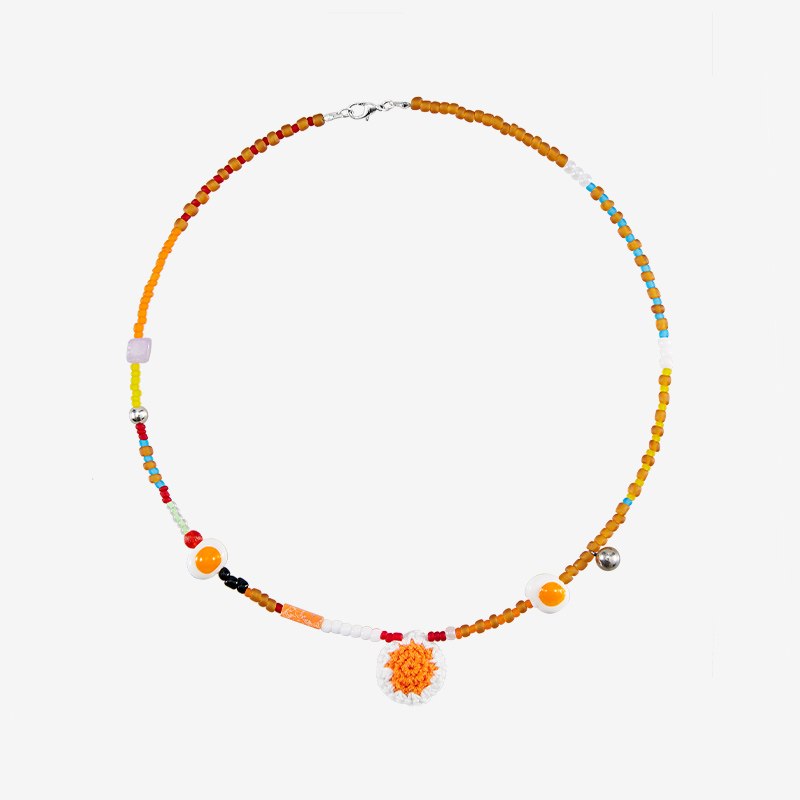 Fried egg necklace
