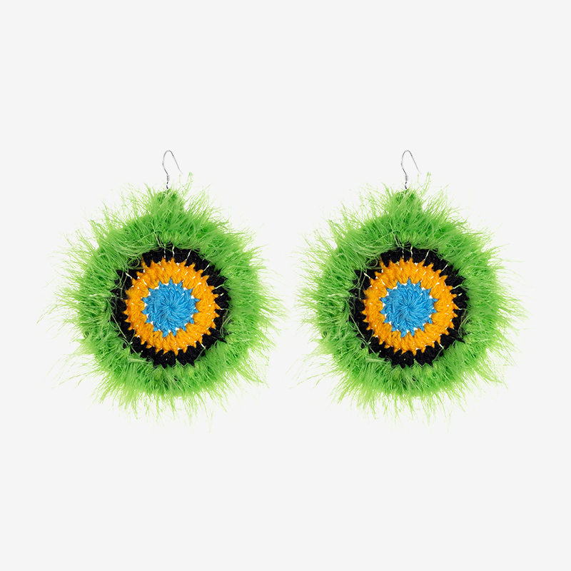  Micro-Crochet | Concentric Circle Earrings- Artisan Hand-Crocheted--feeky-Unique Sustainable Fashion