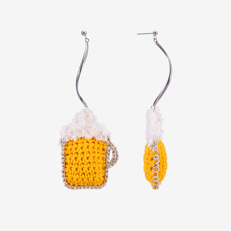Handmade fashion earrings Beer earrings-feeky