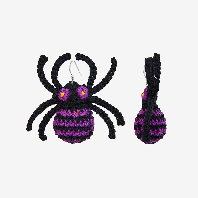 handmade jewelry  unique accessories Spider earrings-feeky