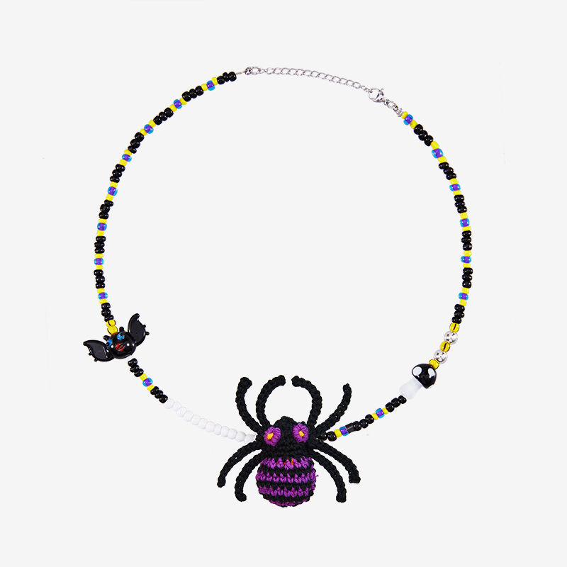 handmade jewelry  unique accessories Spider necklace-feeky