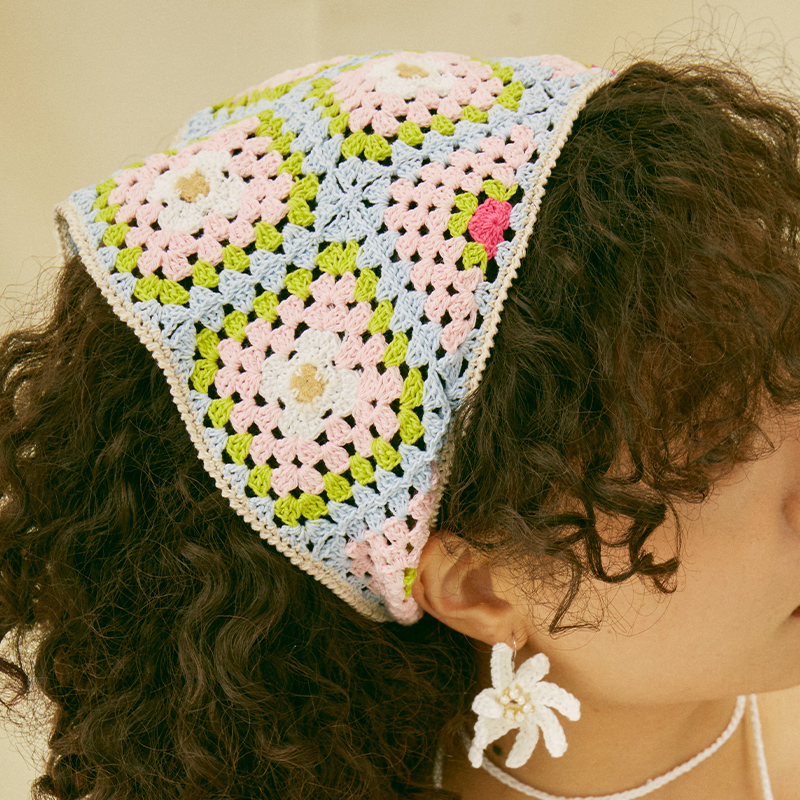 handmade jewelry  unique accessories Taiping flower  headscarf-feeky