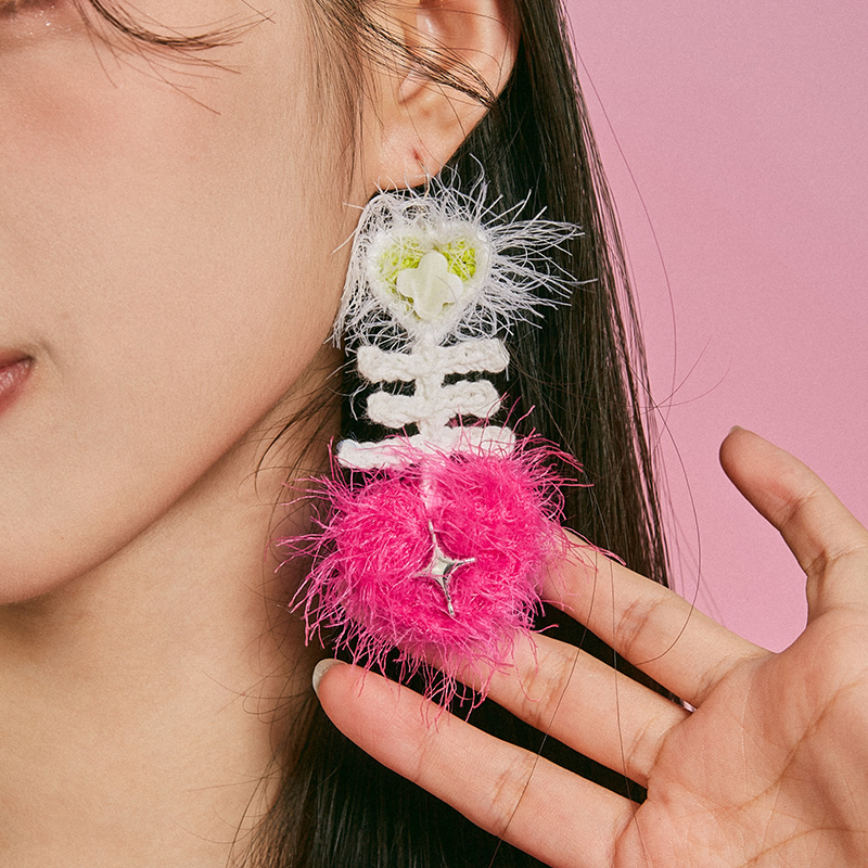 Fish bone earrings