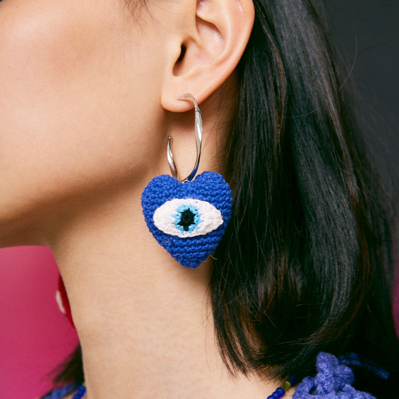 love eye earrings