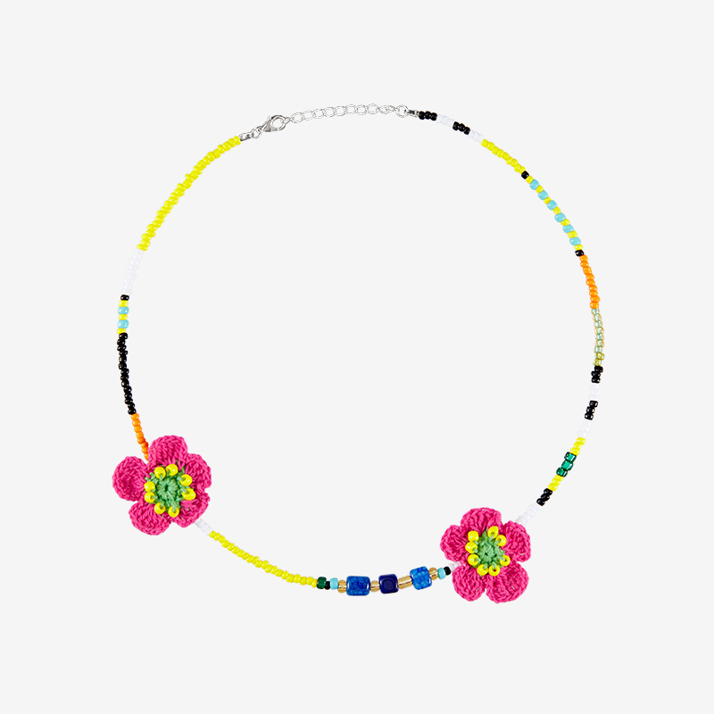 Handmade fashion necklace Flower necklace-feeky