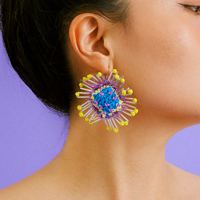 Exploding popping candy earrings