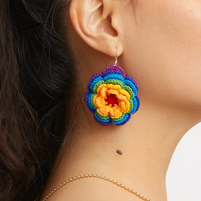 handmade jewelry  unique accessories Rainbow earrings-feeky