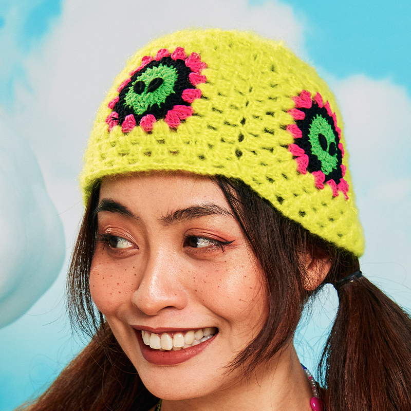 Alien patchwork hat