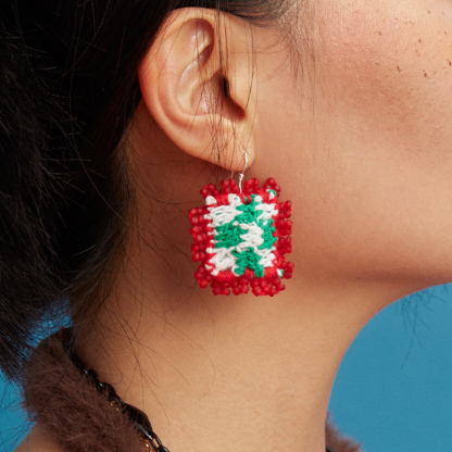 Square vintage earrings