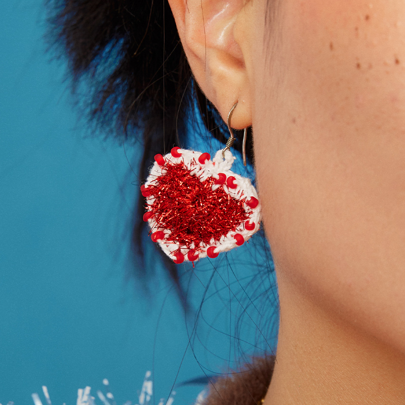 handmade jewelry  unique accessories Vintage love earrings-feeky