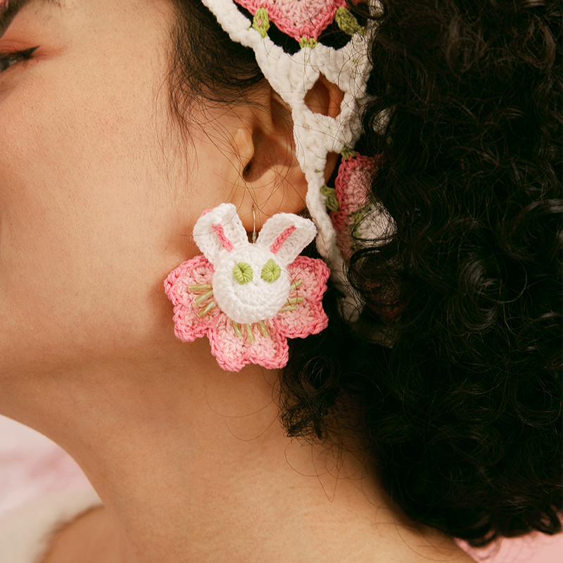 Sakura Rabbit Earrings