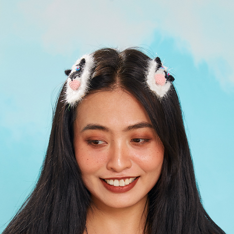 handmade jewelry  unique accessories Cow Hair Clip-feeky