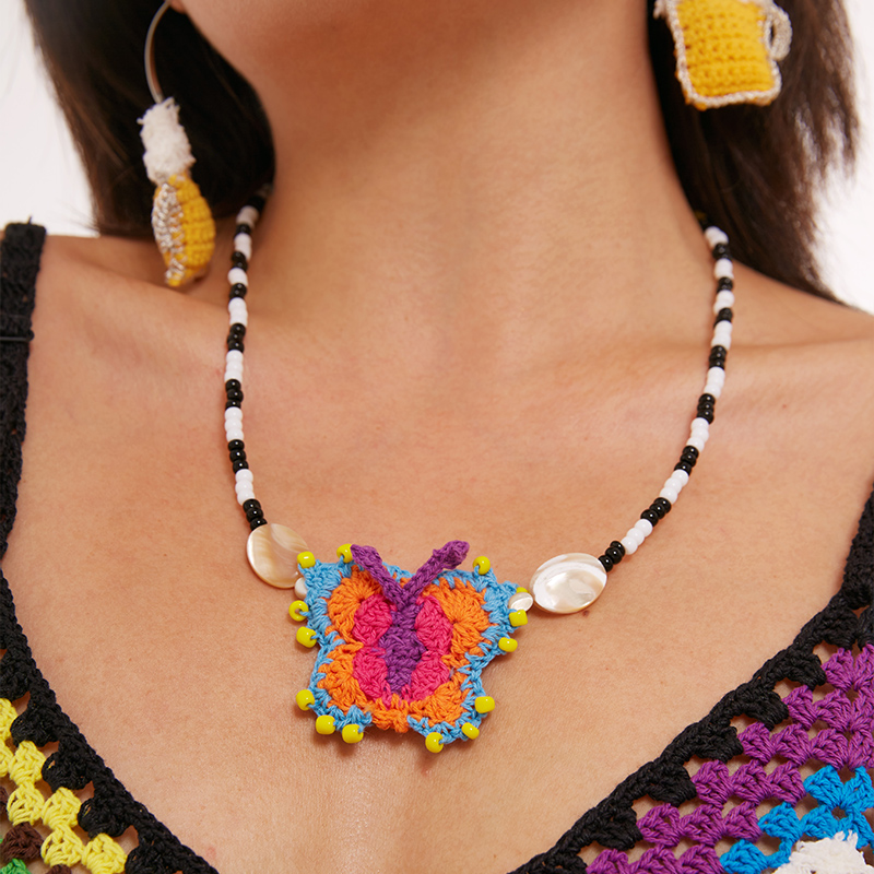 handmade jewelry  unique accessories Butterfly necklace-feeky