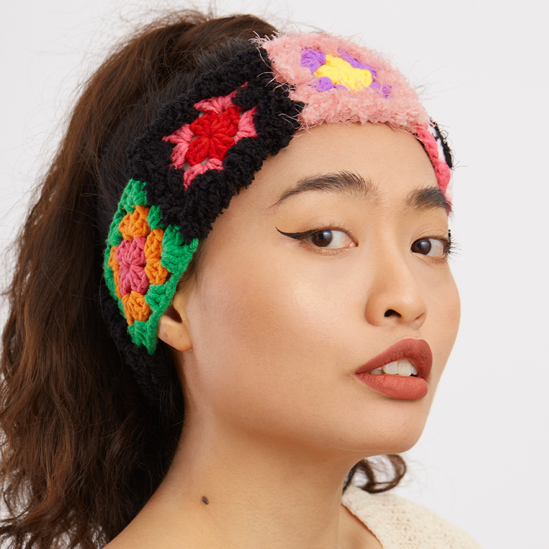 Hand-Crocheted | Black Headband- Artisan Hand-Crocheted--feeky-Unique Sustainable Fashion