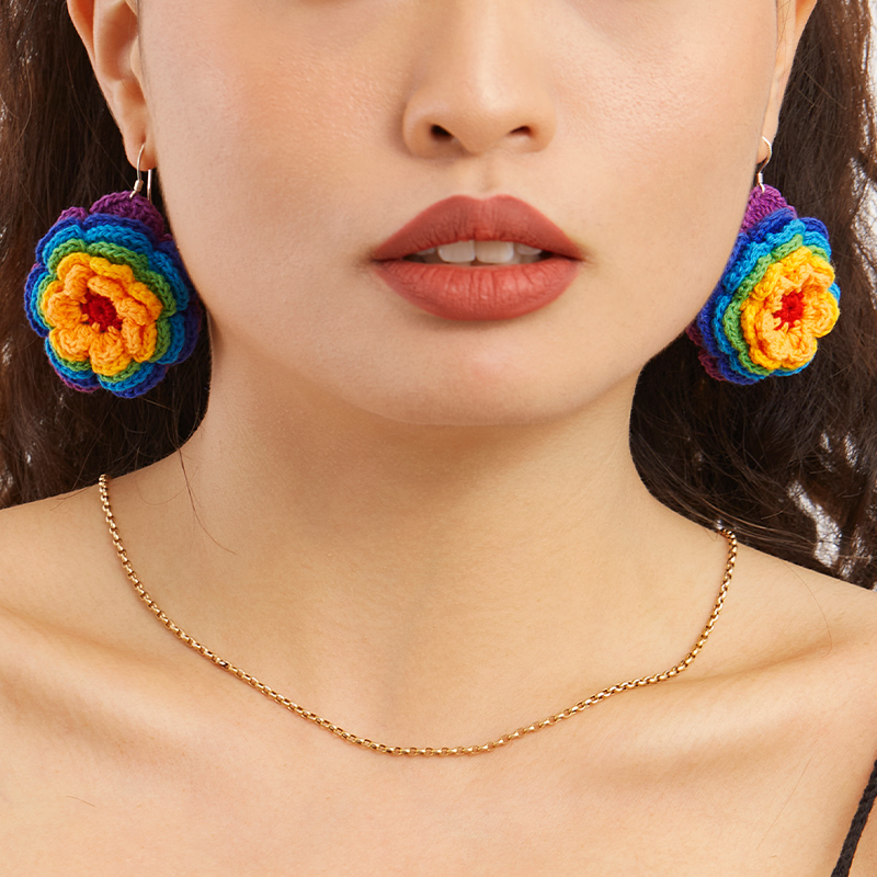 handmade jewelry  unique accessories Rainbow earrings-feeky