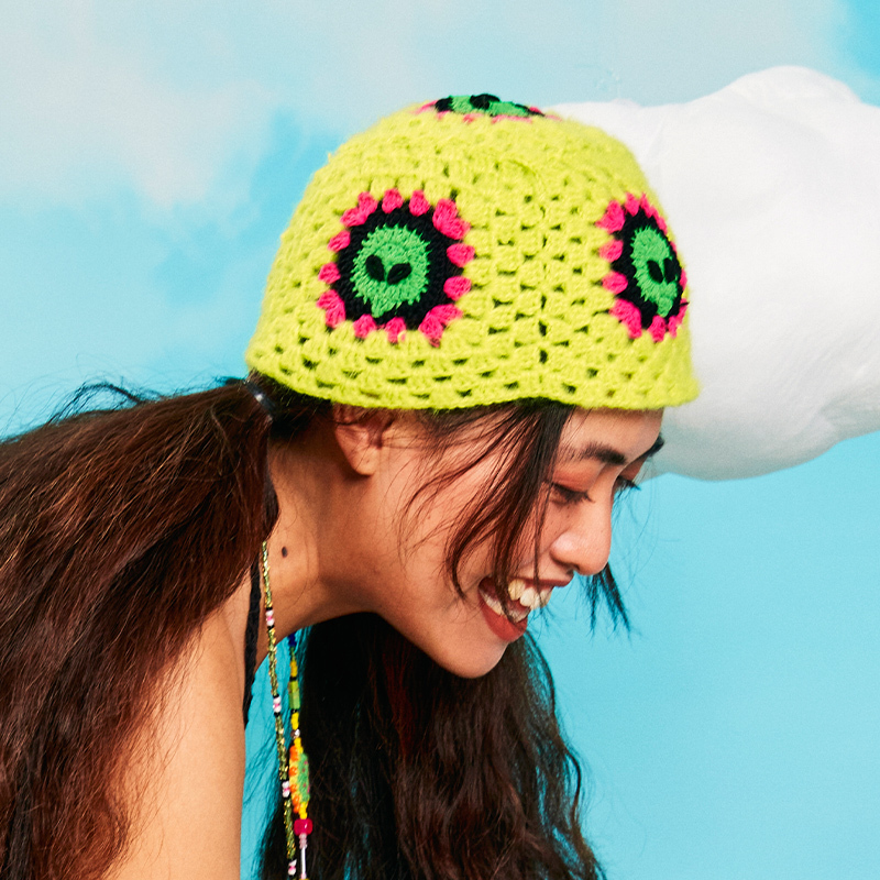 Alien patchwork hat