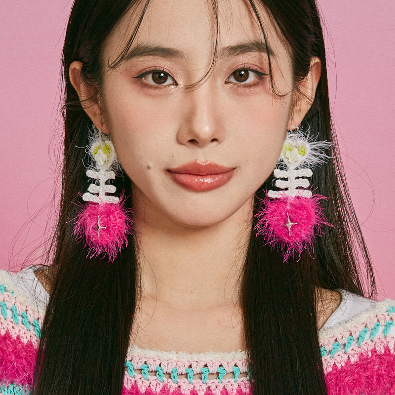Fish bone earrings