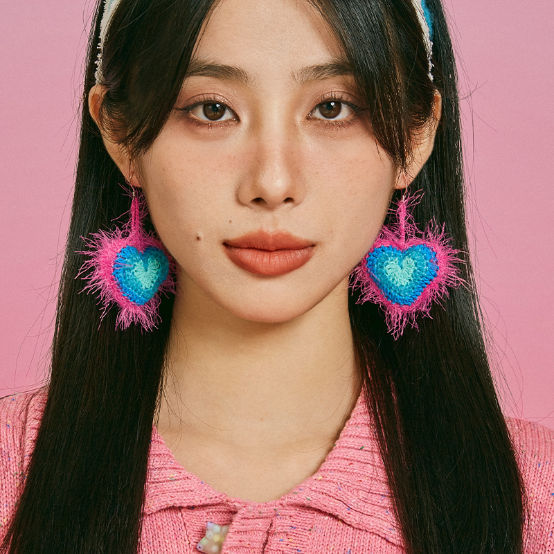  Micro-Crochet | Love Earrings- Artisan Hand-Crocheted--feeky-Unique Sustainable Fashion