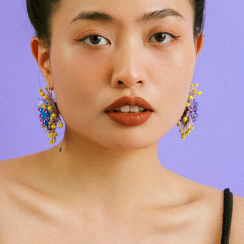 Exploding popping candy earrings