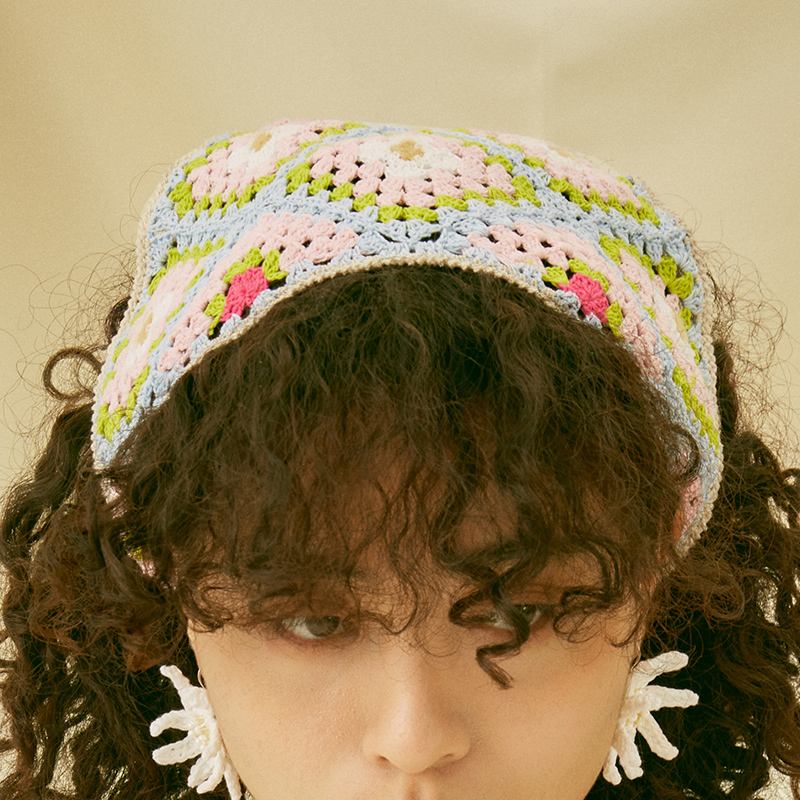 handmade jewelry  unique accessories Taiping flower  headscarf-feeky