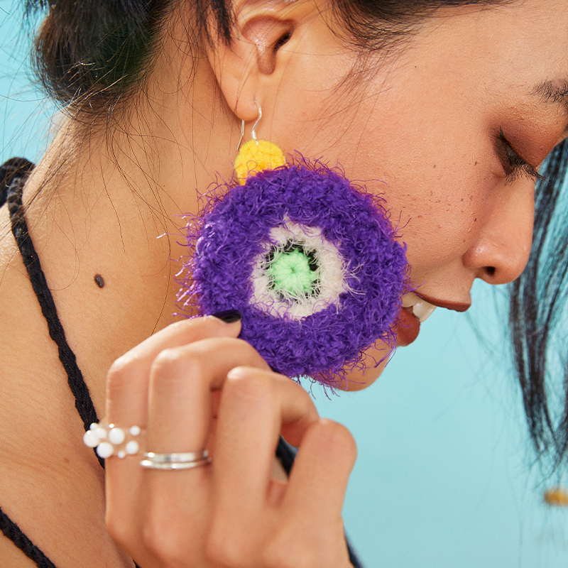 Soft hoop earrings