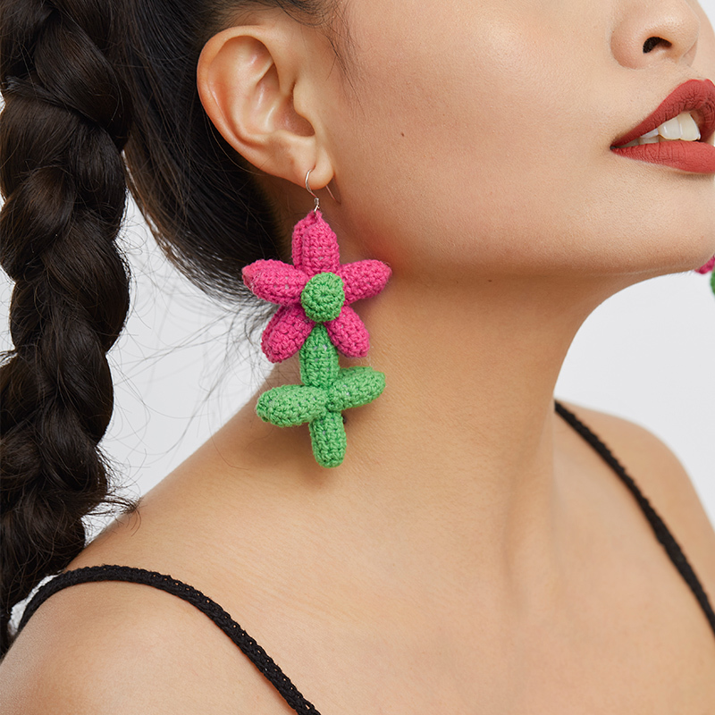 Balloon flower earrings