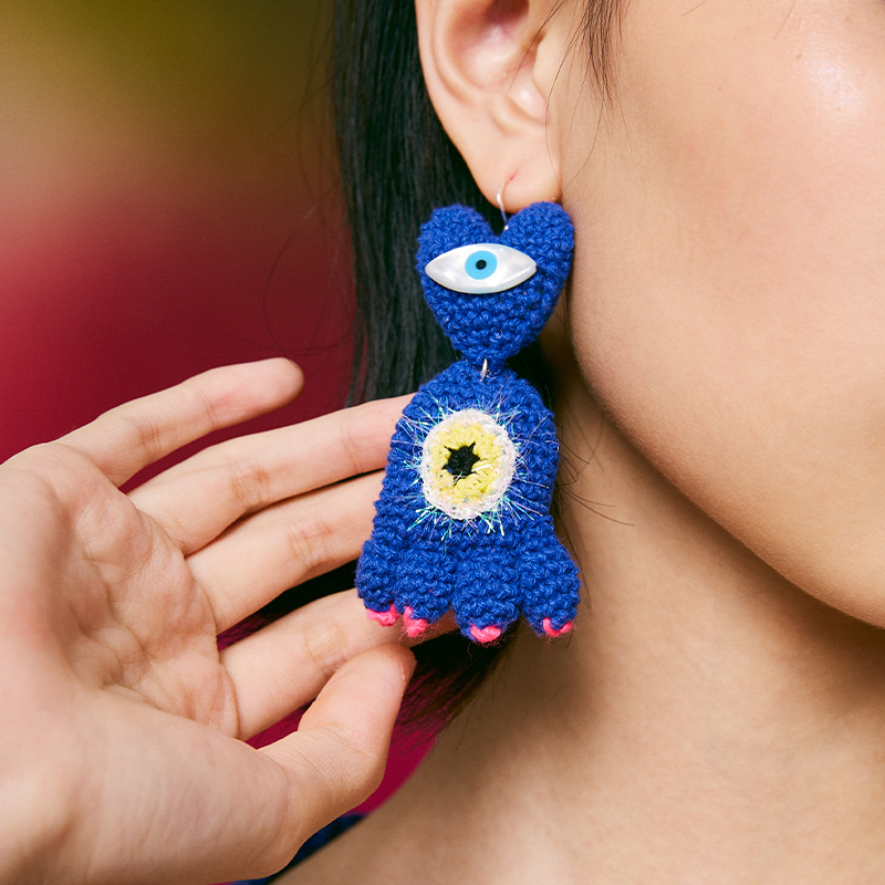 Weird foot earrings