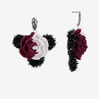 Handmade fashion earrings Rose earrings-feeky