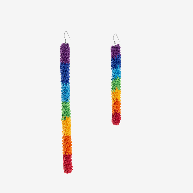 handmade jewelry  unique accessories Rainbow earrings-feeky