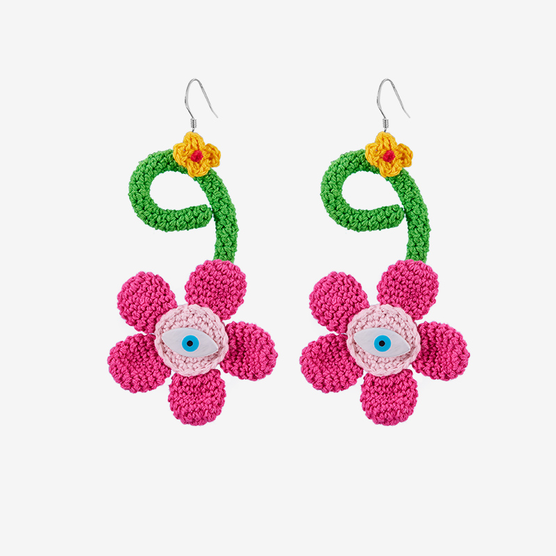 handmade jewelry  unique accessories Flower earrings-feeky
