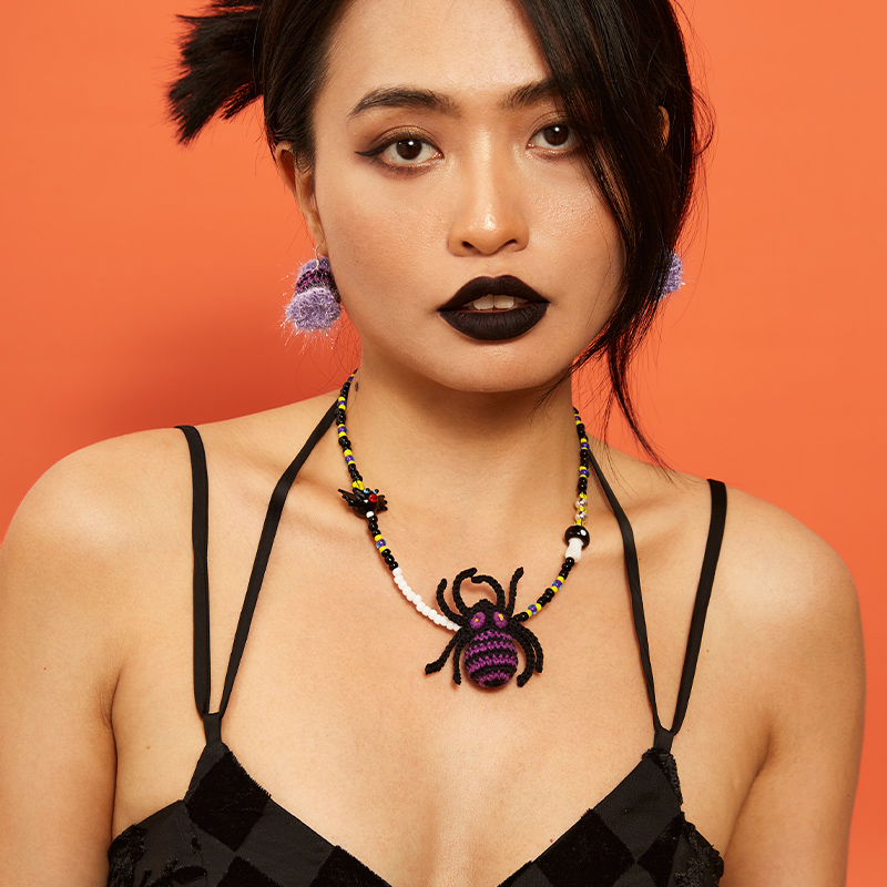 handmade jewelry  unique accessories Spider necklace-feeky