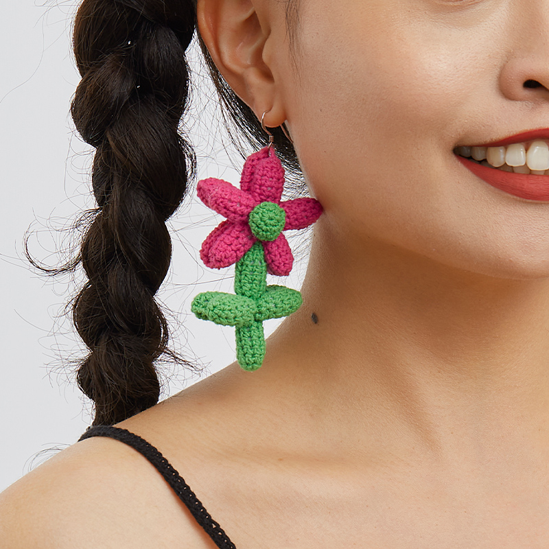 Balloon flower earrings