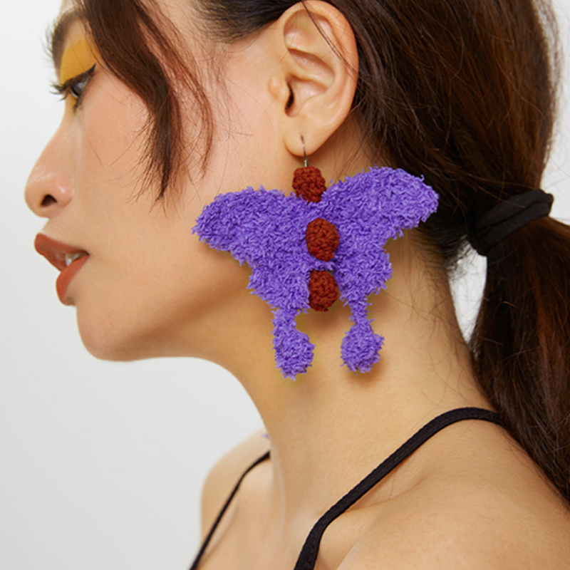 handmade jewelry  unique accessories Vintage Butterfly Earrings-feeky