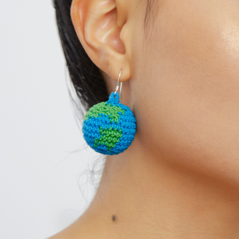 handmade jewelry  unique accessories Spiral Earth Earrings-feeky