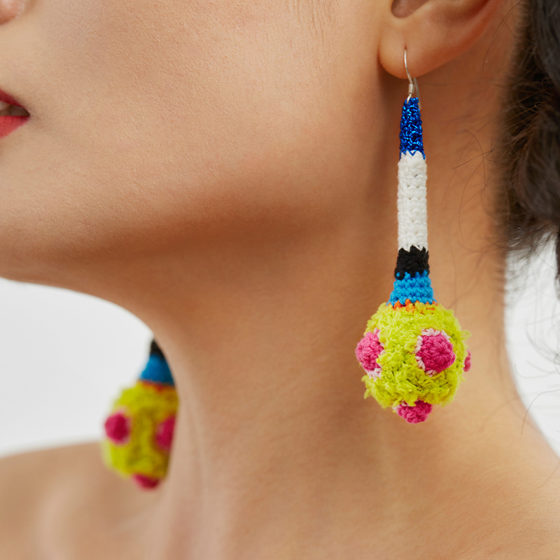 Three-dimensional exaggerated earrings