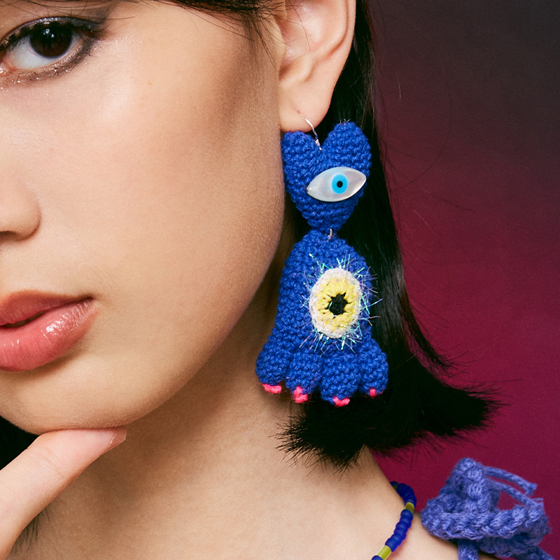 Weird foot earrings