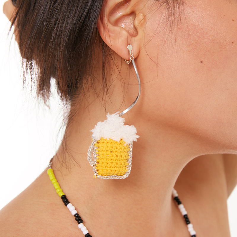 handmade jewelry  unique accessories Beer earrings-feeky