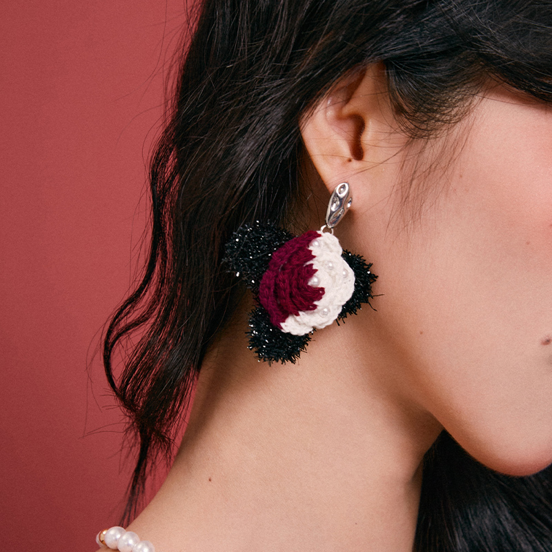 handmade jewelry  unique accessories Rose earrings-feeky