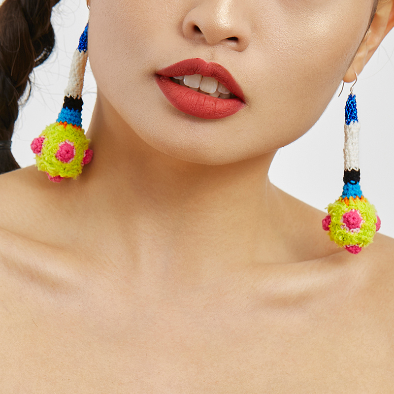 Three-dimensional exaggerated earrings