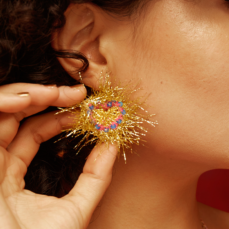 handmade jewelry  unique accessories Love Fireworks Earrings-feeky