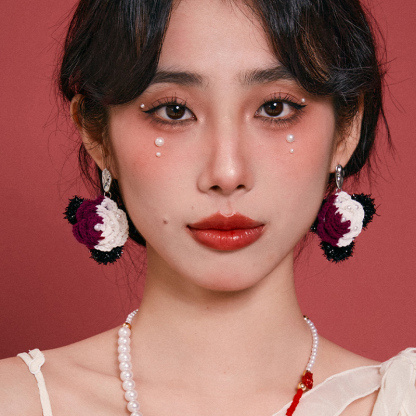 Rose earrings