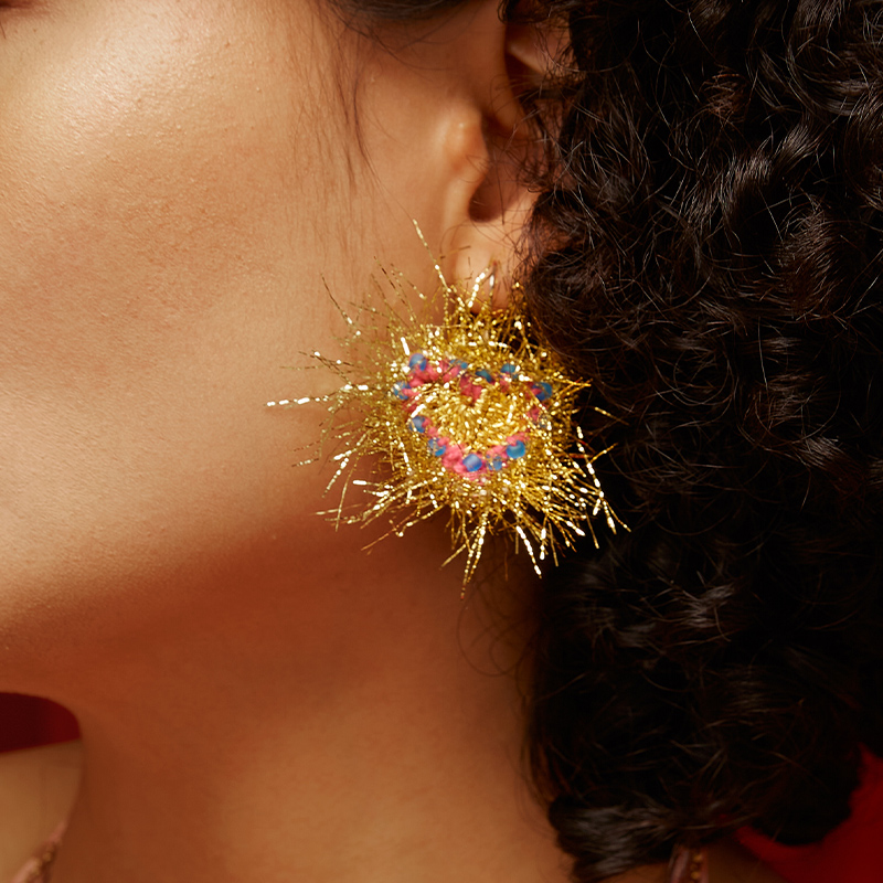 handmade jewelry  unique accessories Love Fireworks Earrings-feeky