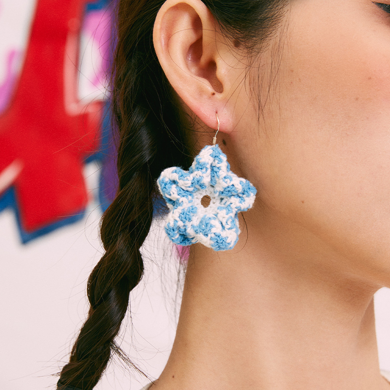 Bubble flower earrings