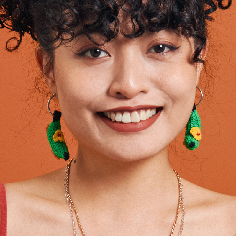 handmade jewelry  unique accessories Banana earrings-feeky