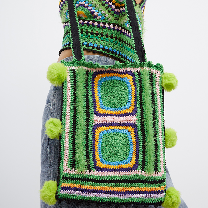 handmade jewelry  unique accessories Crossbody bag-feekyhand crochet,Environmental friendly,crocheted with cotton and linen thread,Fashion items