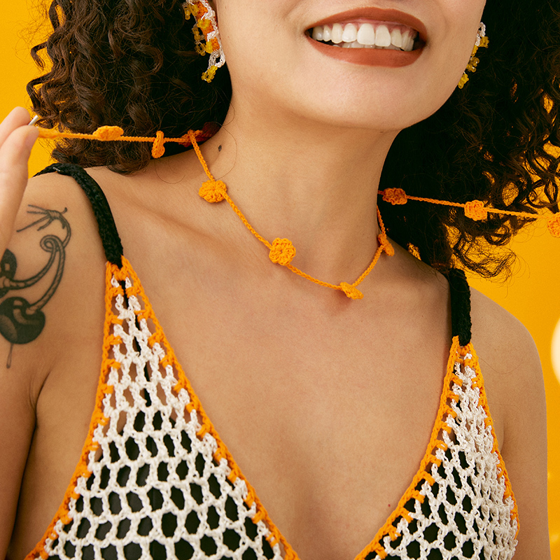 Orange blossom necklace