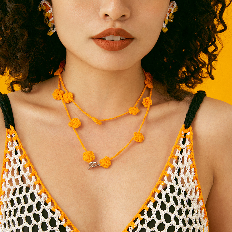 Orange blossom necklace