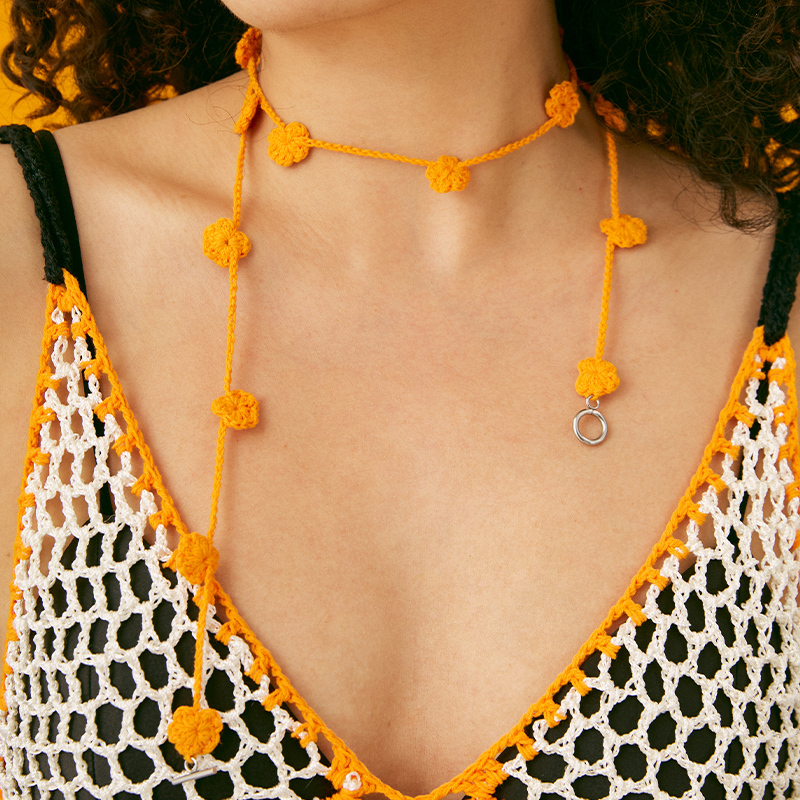 Orange blossom necklace