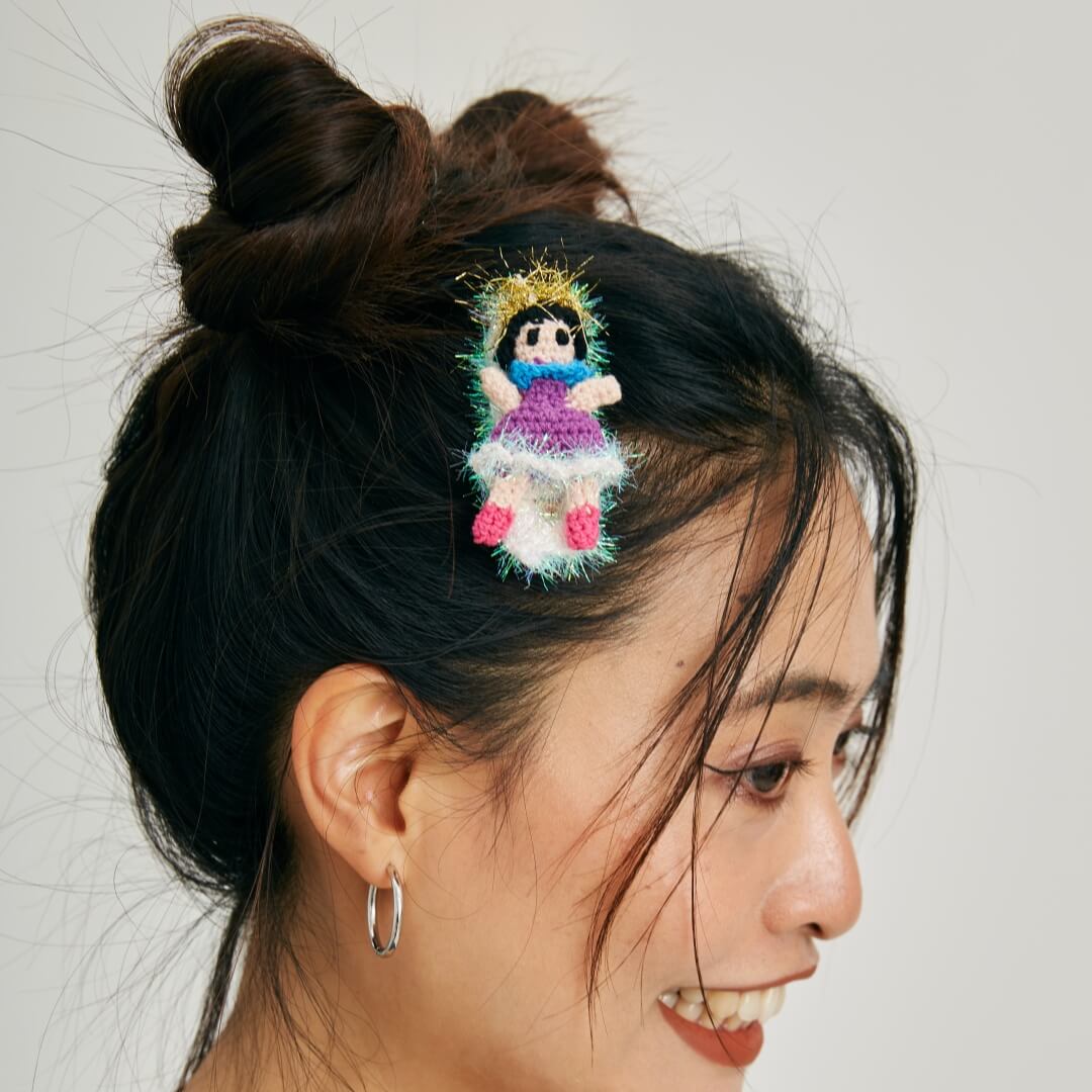 Hand-Crocheted | Hot Girl Hair Clip- Artisan Hand-Crocheted--feeky-Unique Sustainable Fashion