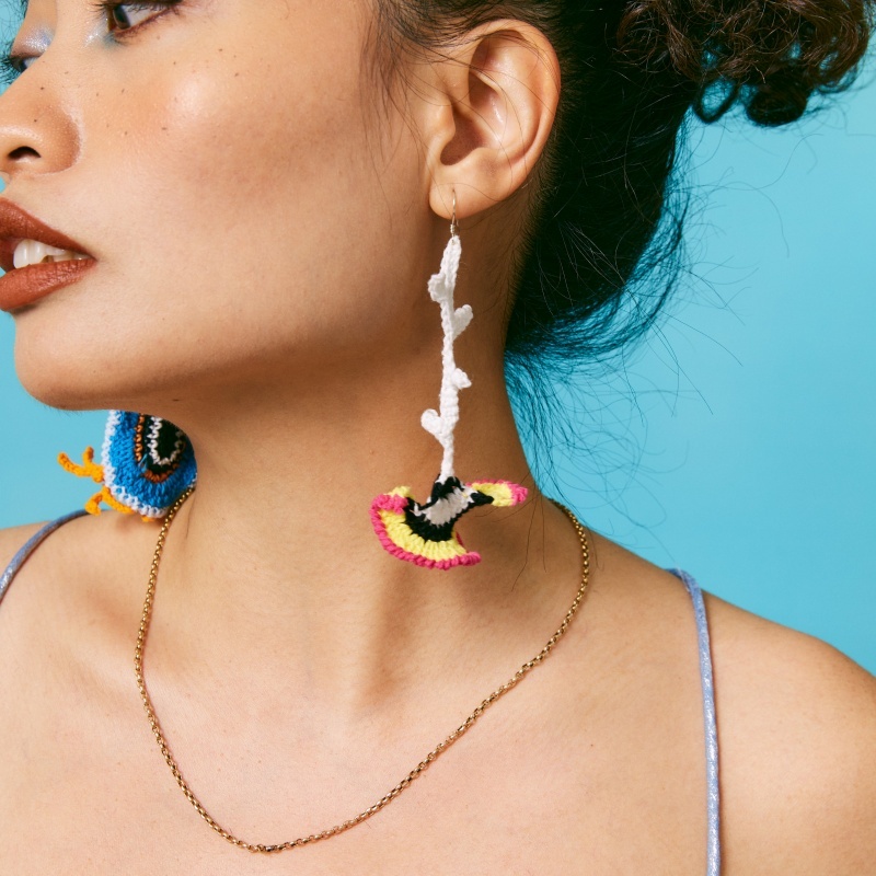 Aplysia Coral Earrings-feeky